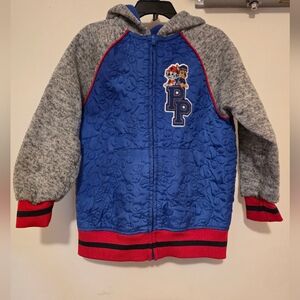 Paw Patrol Blue, Red, and Gray Stictcved Pattern Kids Jacket